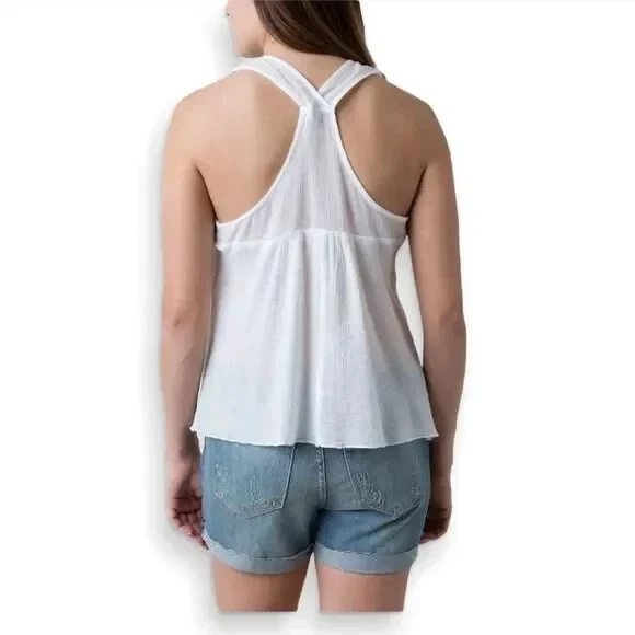 RIP CURL Damen Tribal Mythos Bestickt Tank Top - Weiß, Groß - Bild 2 von 4