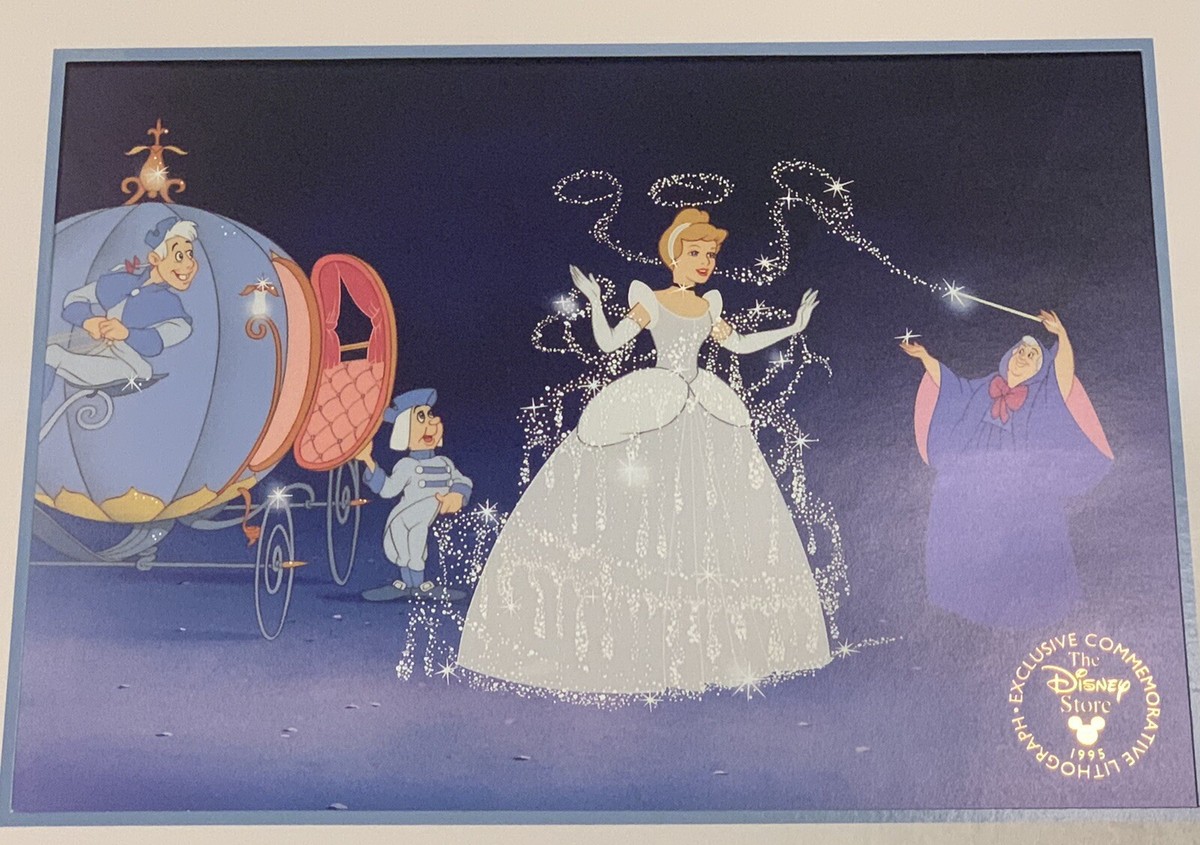 NEW WALT DISNEY CINDERELLA 1995 EXCLUSIVE LITHOGRAPH PICTURE PHOTO