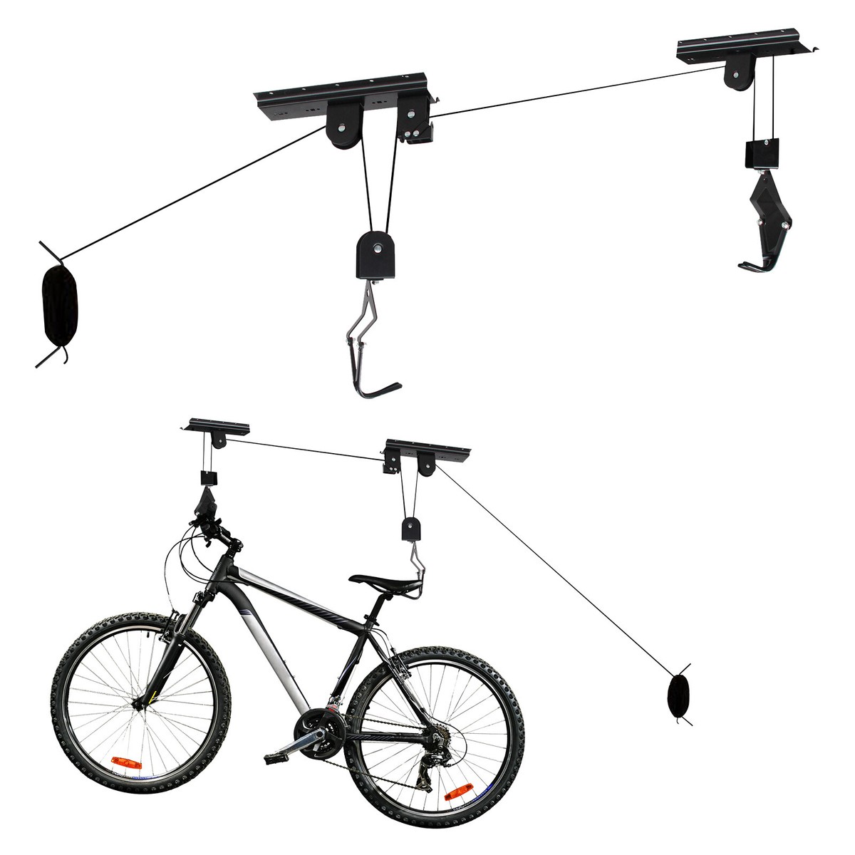 4x Supports vélo rangement vélo plafond Garage Ascenseur