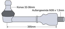 Kugelgelenk und Axialgelenk f&uuml;r John Deere 6190R 6195R 6210R 6215R