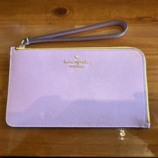 NWOT! Kate Spade Lucy Bicolor Medium L Zip Wristlet Berry Cream Multi $139
