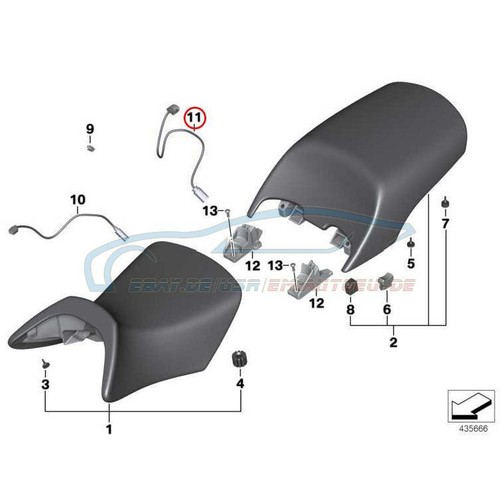 Original BMW 61127688147 - [SUPER PREIS] Adapterleitung Sitzheizung Soziussitz - Bild 1 von 3