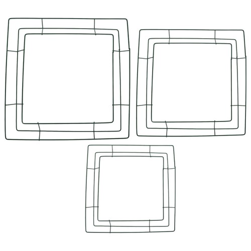 3pcs Square Wreath Frame Iron Wire Wreath Rack Wire Wreath Making Frame for