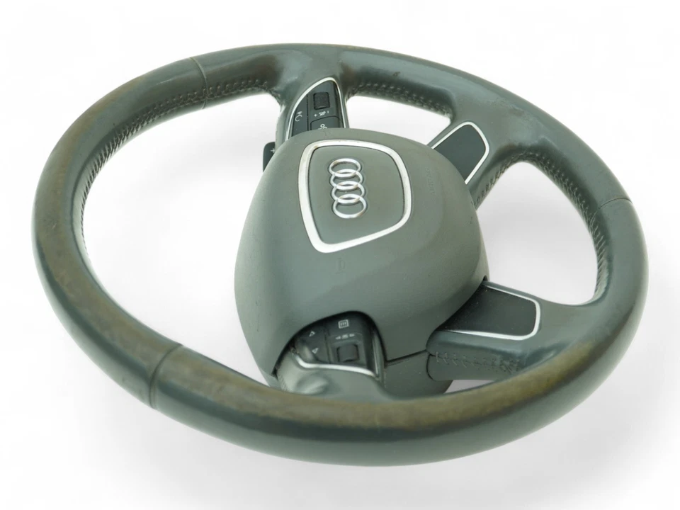 2011 - 2018 Audi A8 D4 Steering Wheel Leather Multifunction W Paddle Shift Oem - Изображение 4 из 4