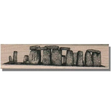 Mounted Rubber Stamp, STONEHENGE, Travel, Landscape, Media, Vacation,Collage,Art