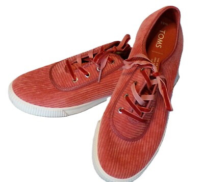 Toms Size 6.5 Mauve Shoes Women's Corduroy Sneakers Tennis Shoes  EUC