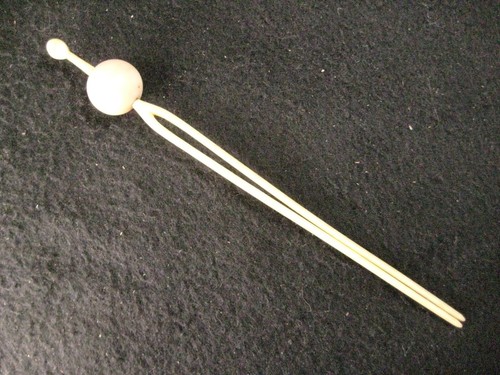 ANTIGUO JAPONÉS EDO ERA c.1760 PIEZA DE PELO KANZASHI HUESO PIEDRA REDONDA PRECIOSA - Imagen 22 de 24