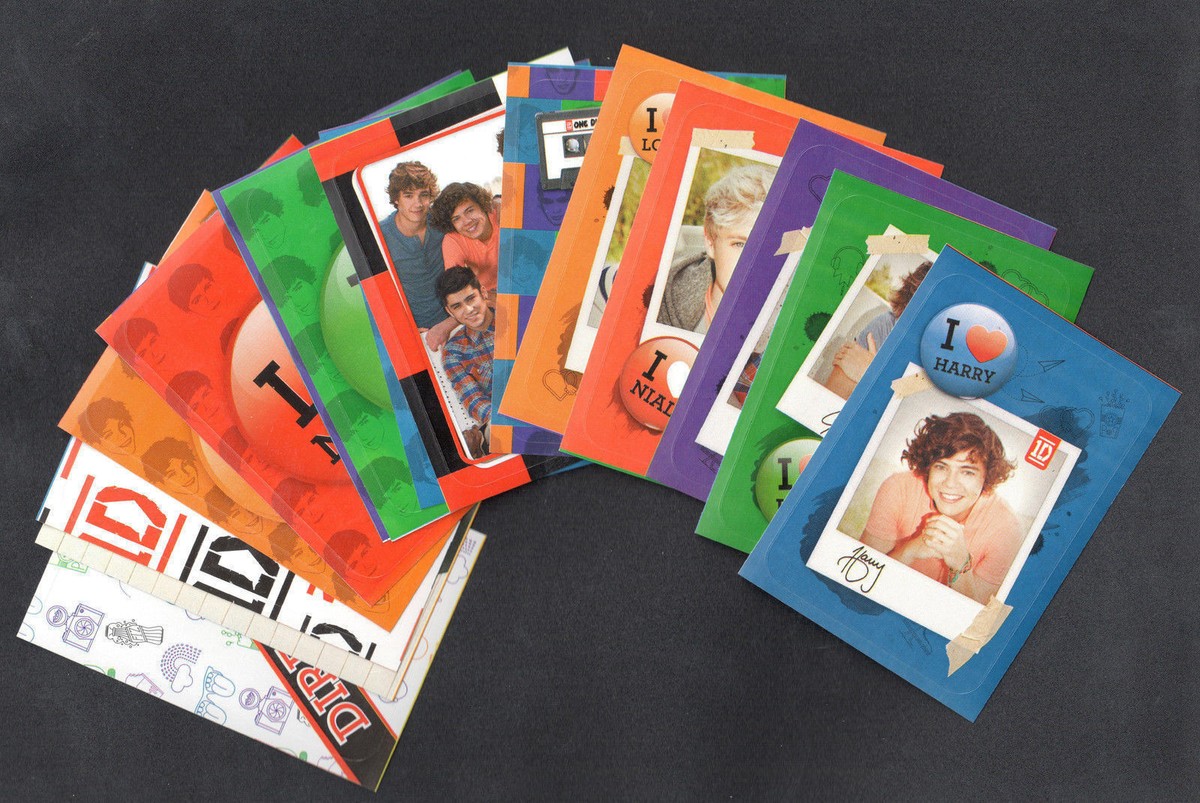 ONE DIRECTION Panini 2013 Complete STICKER CARD SET of 15