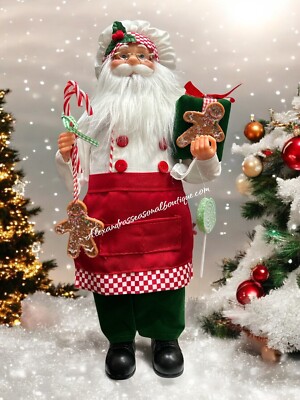 Windy Hill Baker Kitchen Chef Santa Claus Gingerbread Candy