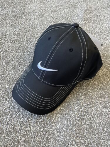 Nike Unisex Black Golf Heritage Dri Fit Baseball Cap Hat - Afbeelding 1 van 3
