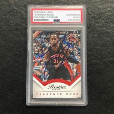 2013-14 Panini Prestige #38 Terrence Ross Signed Card AUTO PSA Slabbed Raptors