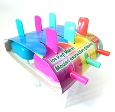 Plastic Ice Pop Popsicle Maker 6 Sections 