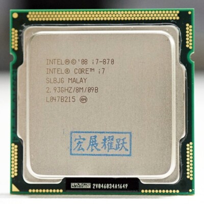 Intel Core i7-870 Processor (2.93GHz,LGA 1156, Quad-Core) - SLBJG 95W CPU