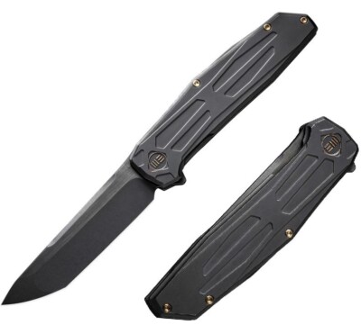 We Knife Co Shadowfire Folding Knife 4'' CPM 20CV Steel Blade Titanium Handle
