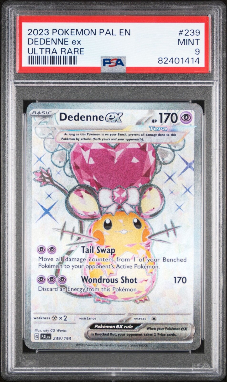 Pokémon TCG Dedenne ex Scarlet & Violet - Paldea Evolved 239/193 PSA 9