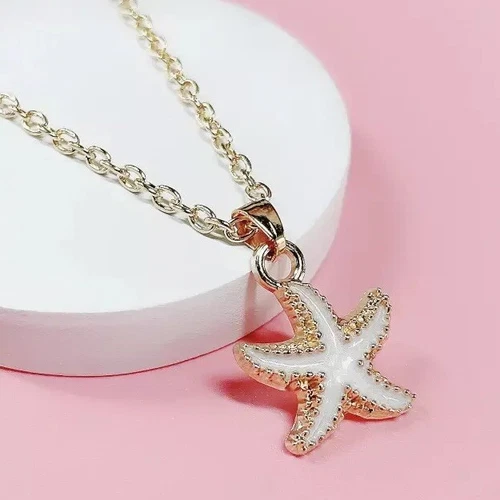 Summer Starfish Charm Pendant Necklace Jewelry Beach Accessary For Women & Girls - Picture 1 of 4