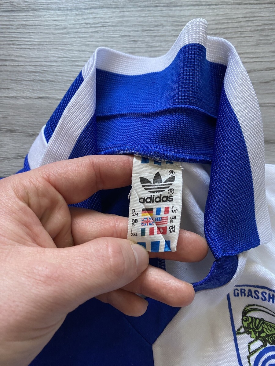Match worn / issued Grasshopper Club Zürich (Grasshoppers) L/S home shirt 1980-1984 by #10 - Football & Vintage Amsterdam