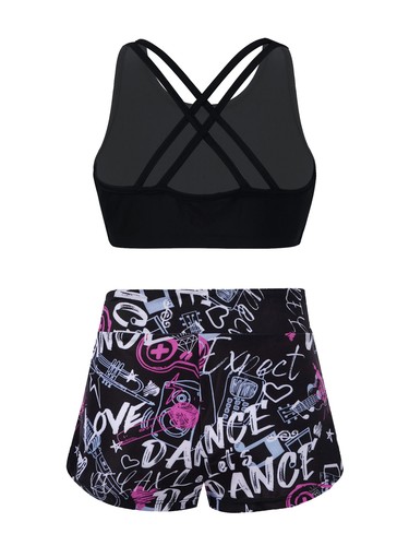 DE iEFiEL Kinder Mädchen Tankini Set Bikini Crop Top Tank Top Shorts Badeanzug - Picture 21 of 88
