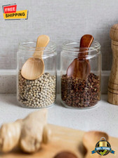 4pcs Mini Wooden Spoons - 3.15in Short Handle for Seasoning, Tea  Desserts