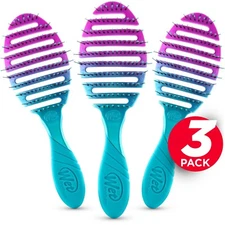 3 Pack Wet Brush Set Pro Flex Dry Teal Ombre