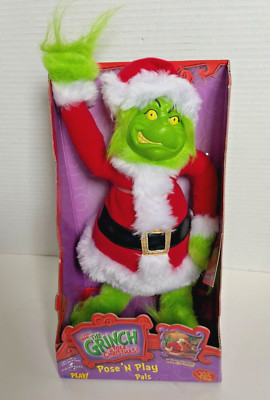 NEW Universal How The Grinch Stole Christmas Plush Pose N Play Pals Doll - B9