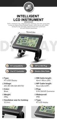 Ebike LCD ディスプレイ メーター E-Bike KT-LCD3U 計器 Sd44b51b6ad93498d87009c80b8eaa