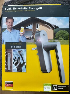 Schellenberg Alarmgriff Mit Funk Smart Friends und SH1 Silber 46513