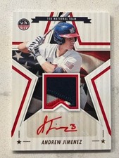 ANDREW JIMENEZ 2025 Panini USA Baseball Stars & Stripes GU PATCH Auto # 12/25