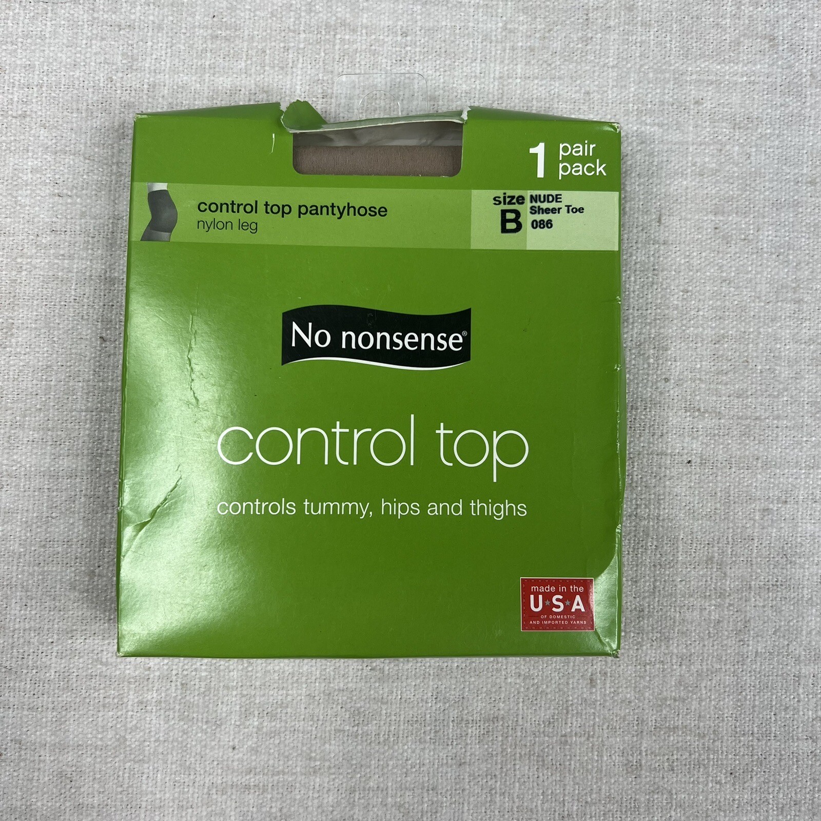 No Nonsense Control Top Pantyhose Sheer Toe Nude Size B eBay