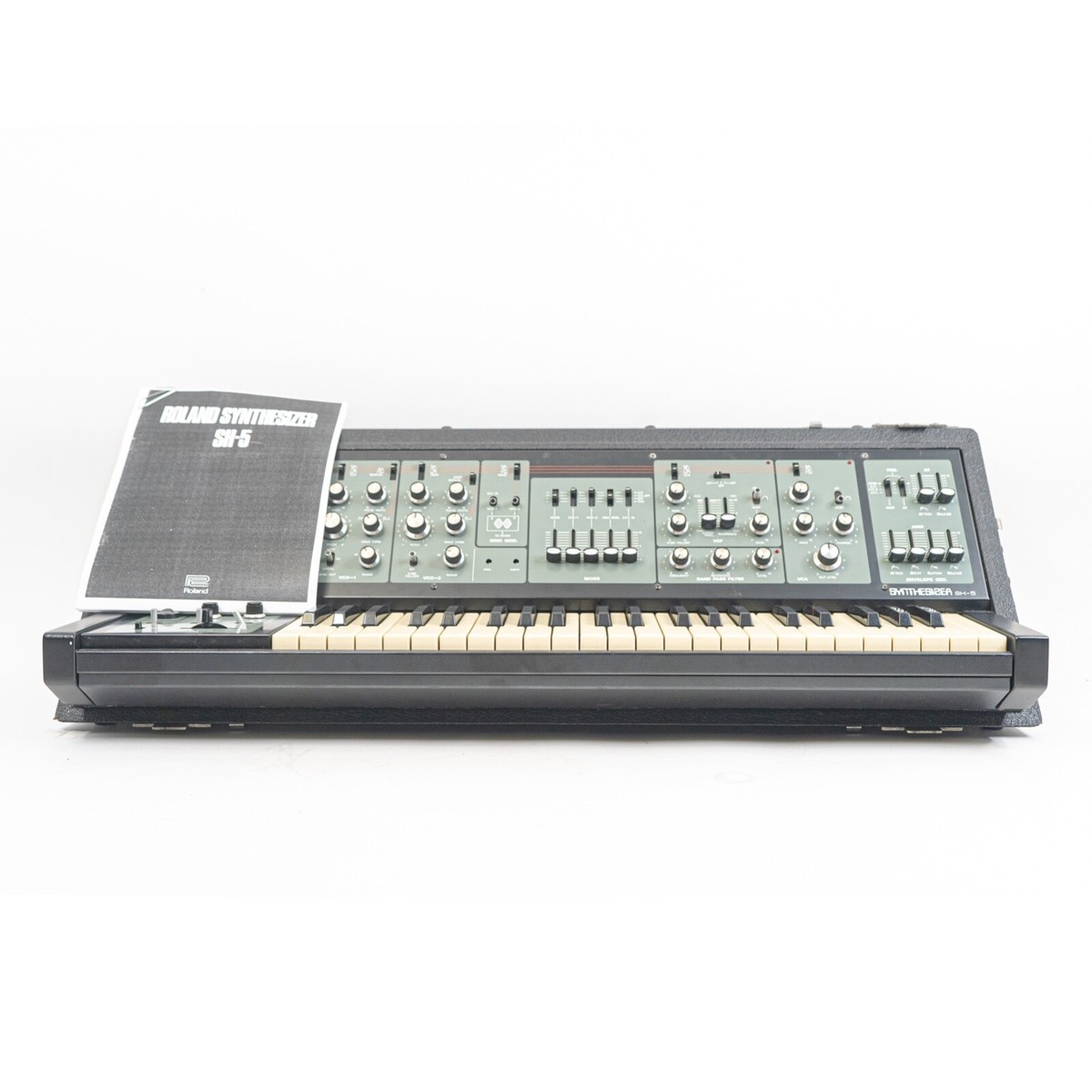 1976 Roland SH-5 44-Key Monophonic Analog Synthesizer with Cover