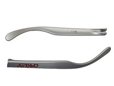 Oakley 9013/9374 Frogskins - Replacement Arms - Silver/Red Logo 138 Mm