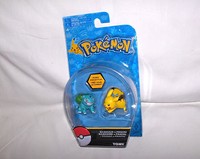 Pokemon Figuren 2Er Set Bisasam & Pikachu Je Ca. 3,5 Cm -Neu,Ovp,Lizenz