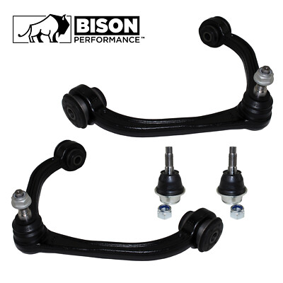 Bison Performance 4pc Front Upper Control Arms Ball Joints Kit For Dakota Raider
