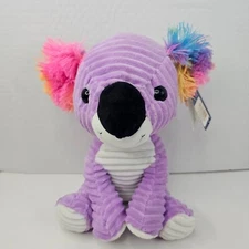 KellyToy Koala Plush Purple Multicolor Ears Sitting Stuffed Animal Toy