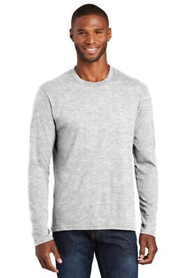 Port & Company Mens Long Sleeve Fan Favorite  Blend Crew Neck T-Shirt PC455LS