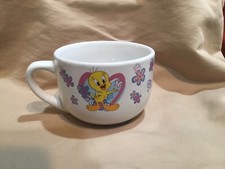 Tweety Bird Butterfly Flowers Vintage Mug Soup Bowl Looney Tunes Gibson