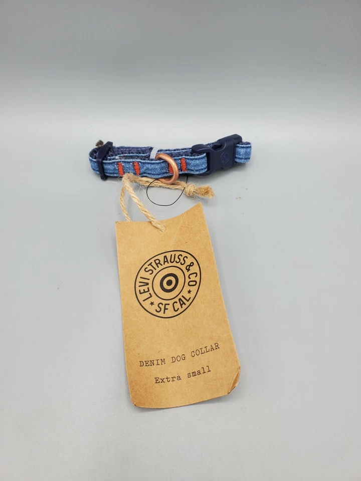 Levi's x Target Limited Edition Size Extra Small Denim Dog Collar 10lbs