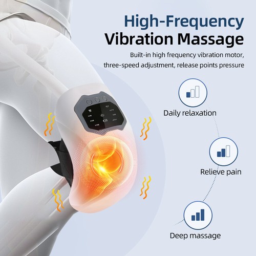 Knee Massager with Heat Infrared Red Light Therapy Relief Vibrating Compression - Picture 6 of 15