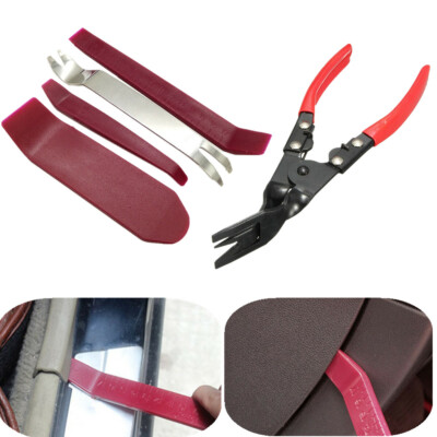 Car Interior Fastener/Audio /Panel Removal Tool Plastic Trim Clips Prying Tool