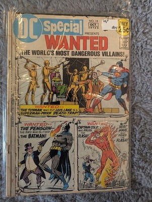 DC Comics WANTED Most Dangerous Villains #14 1974 GD-VG