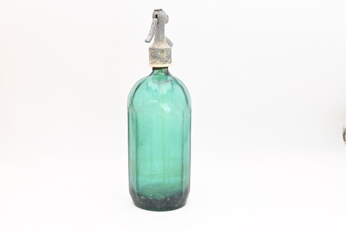 Antique . Vintage Aqua Blue Romanian Seltzer Soda Bottle 12 Sided APA GAZOASA #7 - Picture 4 of 8