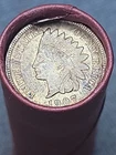 Stunning Bu 1907 Indian &AU 1881 3 Cent Nickel Ends Of Lincoln Wheat Cent Roll