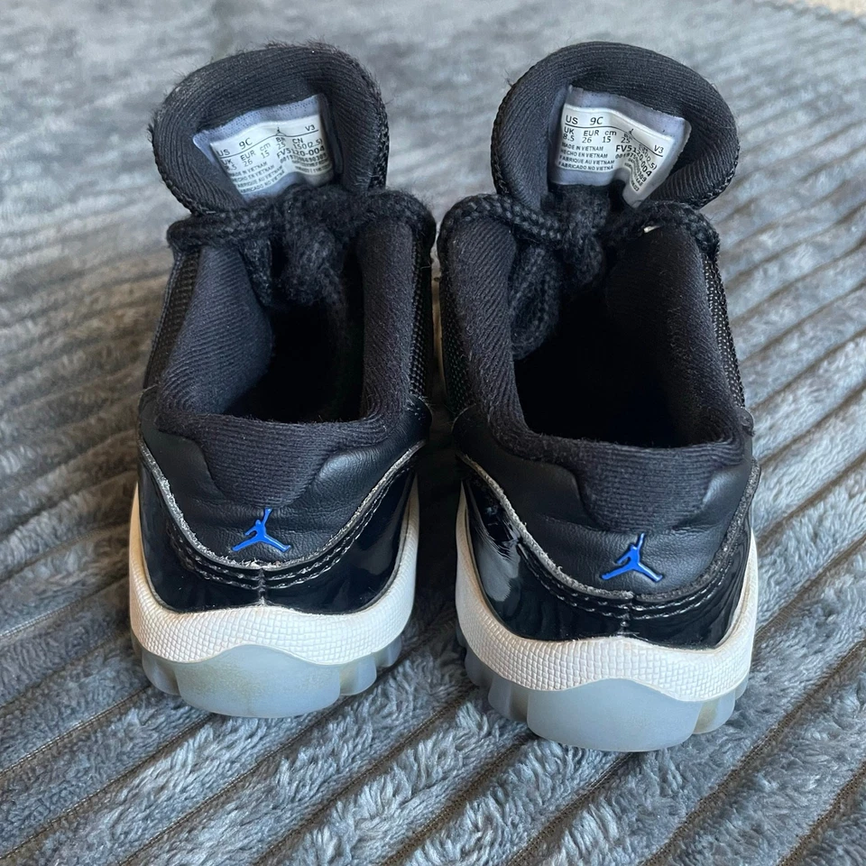 Jordan 11 Retro Low Space Jam (TD) Niño Pequeño Talla 9C FV5120-004 Negro Blanco Foto 4 de 4