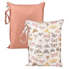 Tiny Twinkle Mess Proof Wet Bags  2-Pack Reusable Waterproof 2 Pack, Flutter