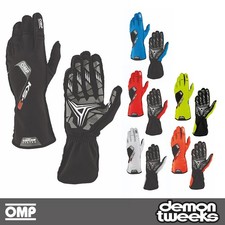 OMP KS-3 Kart Gloves (Adult & Child Sizes) - Breathable, High Grip Silicone Palm