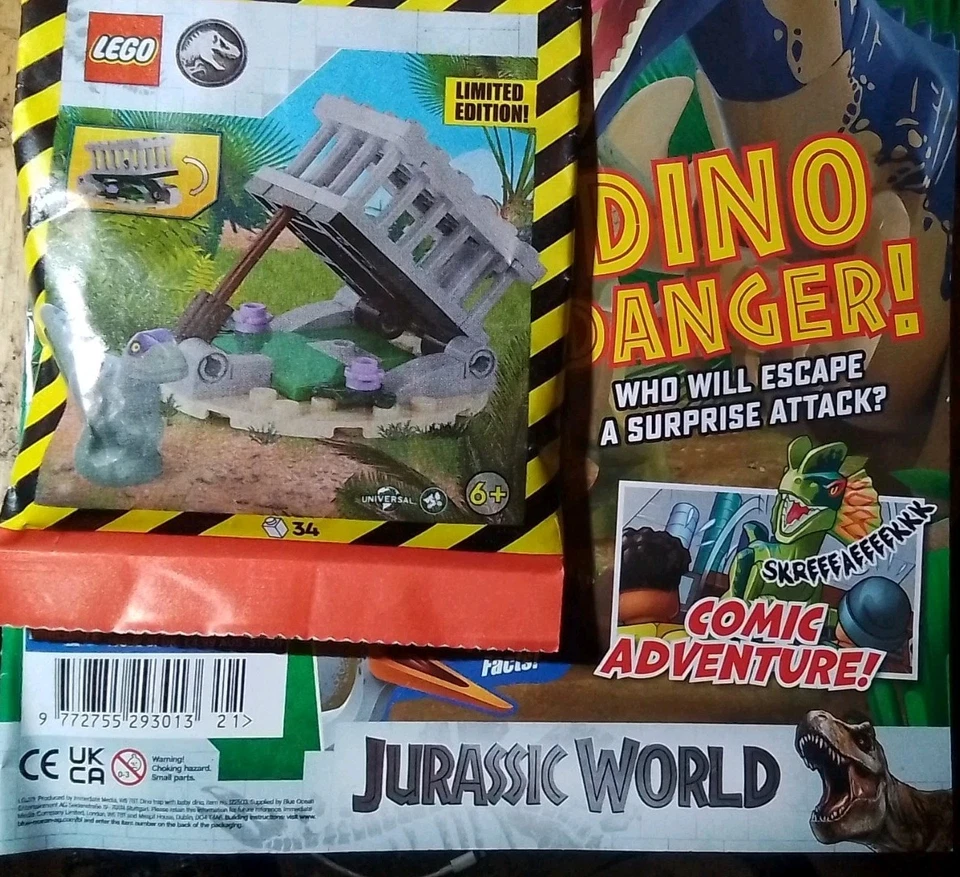 LEGO JURASSIC WORLD MAGAZINE ISSUE NO.21 - BABY RAPTOR & TRAP - BRAND NEW 2025! - Image 3 of 4