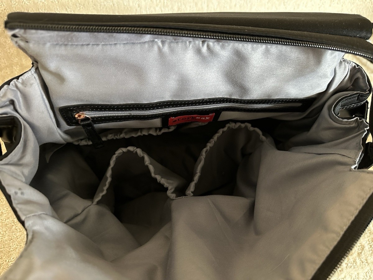Storksak London Black Diaper Bag Backpack Shoulder Bag Tote 