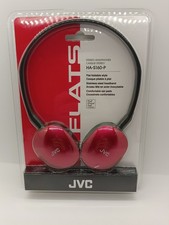 JVC HAS160P FLATS Lightweight Headband Headphones Pink Rose New