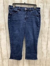 NYDJ Curves 360 Women's Size 8 Slim Straight Capri Denim Jeans - Mesquite Blue