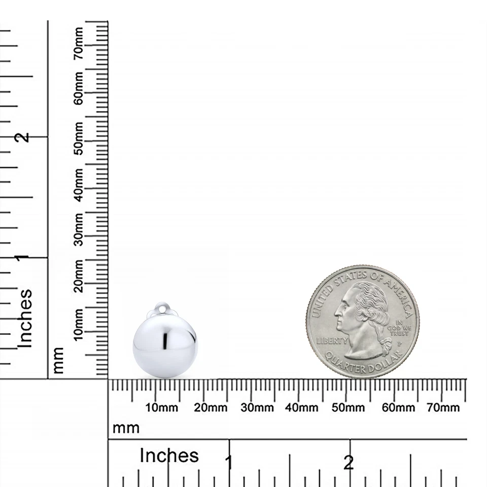 Pendientes de clip simples de bola media redonda enchapados en oro de 14 quilates de plata de ley de 0,50 pulgadas Foto 4 de 4
